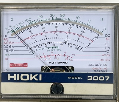 HIOKI Model 3007 Analog Multitester w/ Leads Box & Manual Made in 