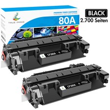 2 Pack CF280A 80A Toner Compatible With HP LaserJet Pro 400 M401dn M401n Printer