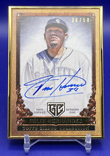 2023 Topps Gilded Collection Felix Hernandez Gold Framed On-Card Auto /50