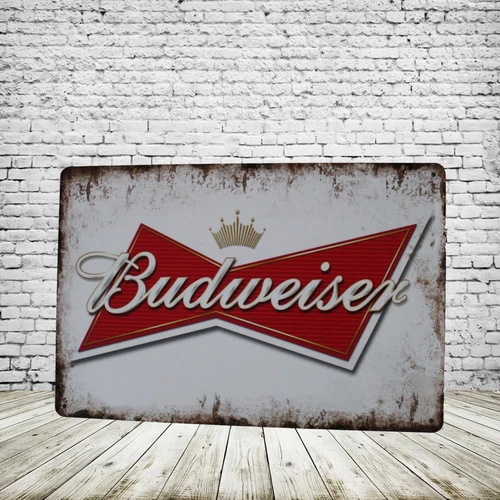 Budweiser Beer Vintage Style Tin Metal Bar Sign Poster Man Cave Collectible New