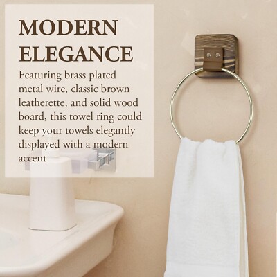 Biutimarden Wall Mounted Towel Ring - Rustproof Brass Oval Towel Holder For Bathroom