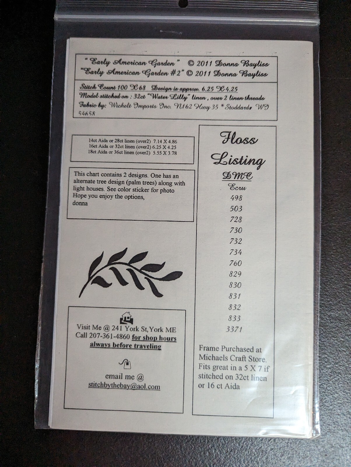 By the Bay Needlearts Early American Garden Cross stitch chart eBay