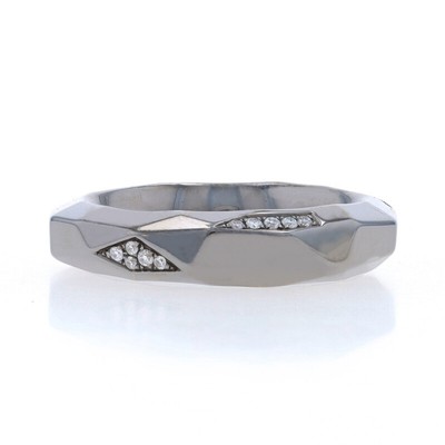 Mimi So Jackson Switch Stack Diamond Band White Gold 18k Black Rhodium Ring6 1/2