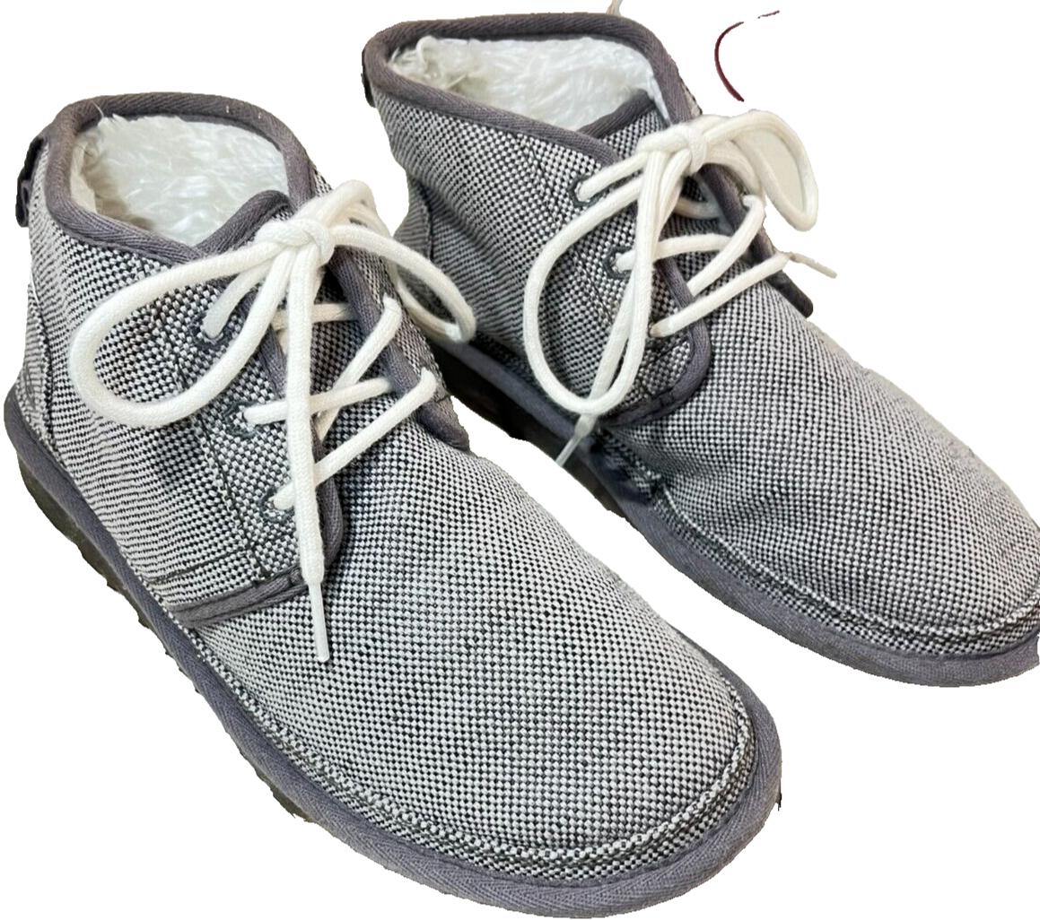 Ugg Neumel Natural Womens Boot 8 Gray Casual Round Toe Lace Ankle Boots 1117613