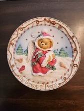Vintage Enesco Cherished Teddies The Season of Peace plate 1996 176060