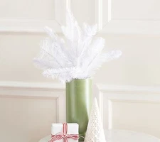 Bethlehem Lights Set of 4 Decorative Greenery Sprigs in White