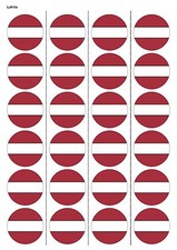 24X PRECUT LATVIA FLAG BIRTHDAY EDIBLE WAFER PAPER, CUPCAKE, CAKE TOPPERS 1204