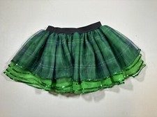 Rubie  s Girls Green Plaid St. Patrick  s Ruffled Sequined Tutu, One Size