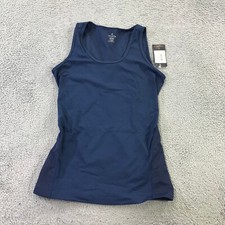 TOMMIE COPPER Tank Womens Large Navy Lower Back Support Tank Ladies Blue Top