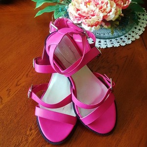 hot pink dress sandals