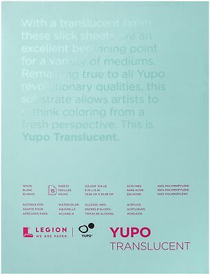 Yupo Paper 9x12 15 Sheets-pkg-translucent 104lb