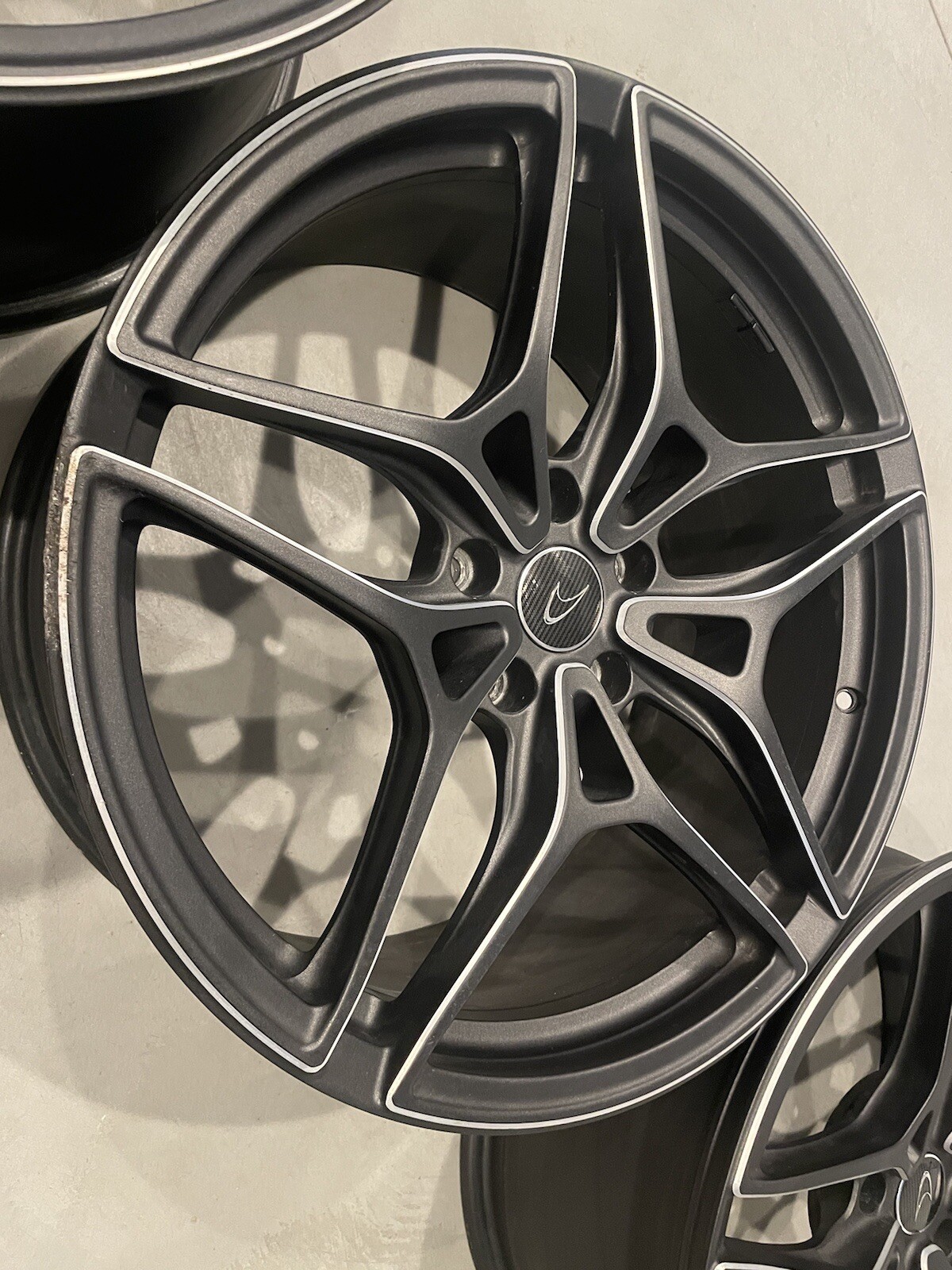 19” 20” Mclaren 720s Wheels Rims Stock OEM Factory Grey Set 4, Double 5 Spoke