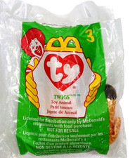 NIP TY Beanie Twigs Giraffe 3 McDonald's Happy Meal Plush Toy 1998