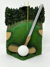 Batesville Casket Life Symbols Golf Coffin End Plaque Memorial-Hand Painted 2000