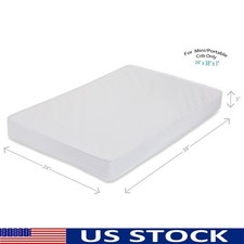 Waterproof Mini Crib Mattress Pad Hypoallergenic Easy Clean Stain Resistant 3in