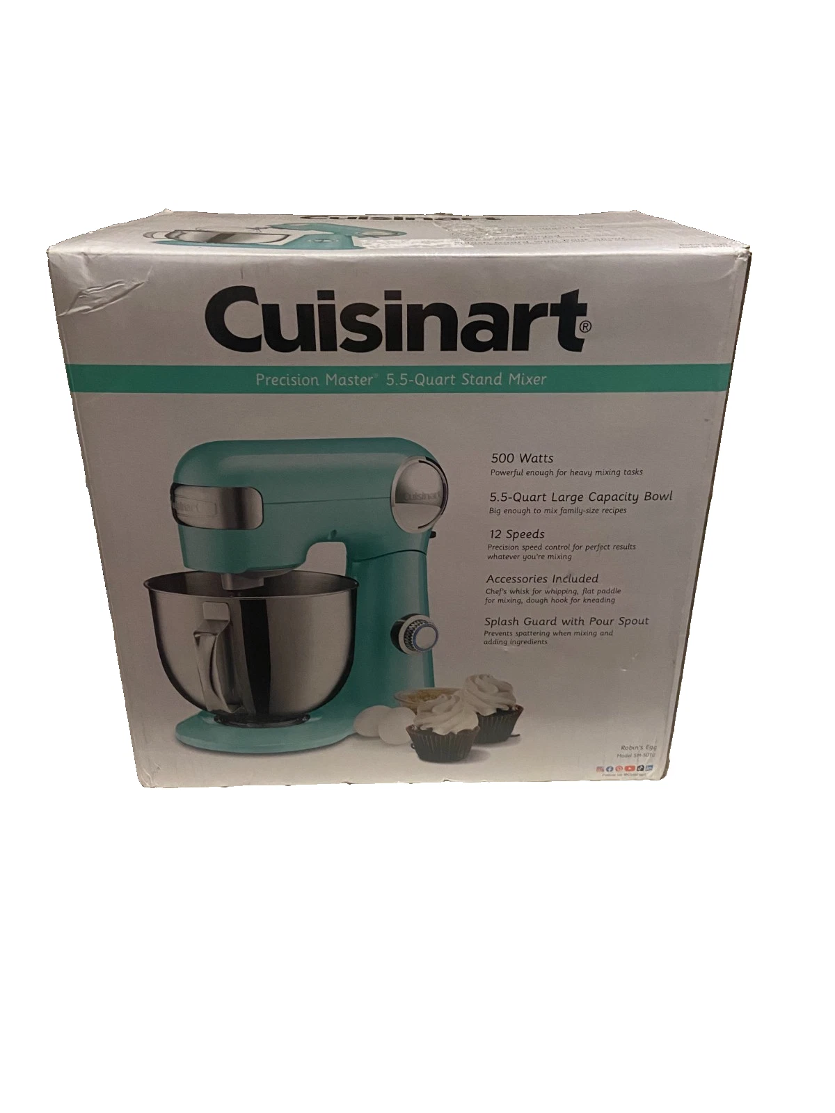Cuisinart Precision Master 5.5-quart Stand Mixer Sm-50tq - Blue MINT (SM50TQ)
Opens in a new window