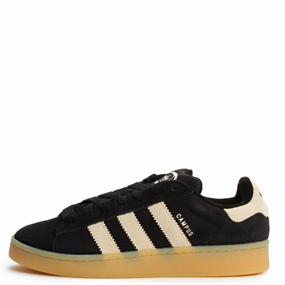 adidas Campus Unisex Adults Black/White Low Top Lace-Up Suede Sneakers Solid
