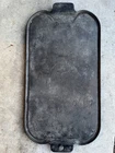 VINTAGE WAGNER WARE CAST IRON 17" GRIDDLE STYLIZED LOGO & Makers Mark B