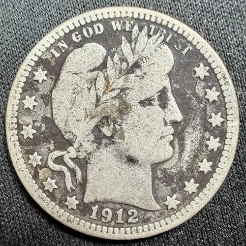 1912-P Barber Quarter — photo from the most recent tracked eBay sale
