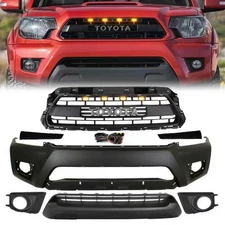 Front Bumper Cover Fascia & Grille Assembly Kit For 2012-2015 Toyota Tacoma