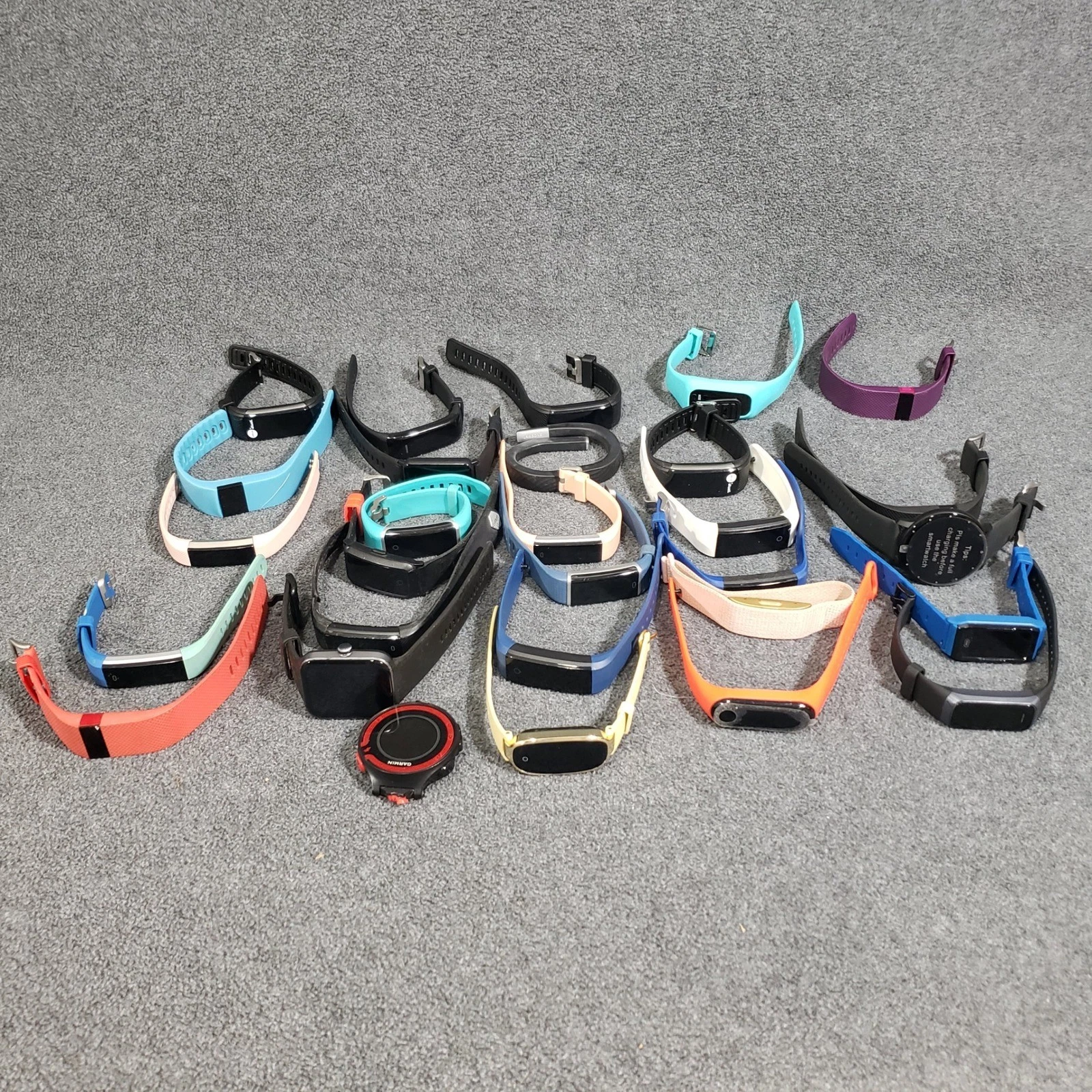 Fitness Tracker Lot of 29 Unisex Multi-Color Activity Band Smartwatch