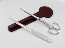 Brieföffner Set mit Schere von ROBUSO SOLINGEN Chom, Old Letter Opener Set!