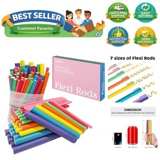 47 pcs 7'' Hair Curlers Rollers Flexi Rods Flexible Curling Rods Set No Heat ...