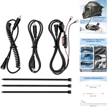 Snowmobile Heated Helmet Cord with Integrated 7.5A Fuse   Winter Essential