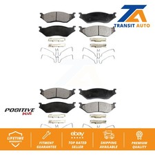 Front Rear Semi-Metallic Brake Pad Kit For Ford F-450 Super Duty F-550 TerraStar