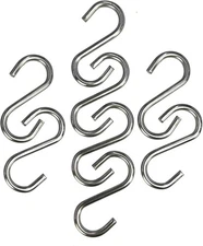 S Hook Curtain Hanging Connectors 200Pcs 1 Inch