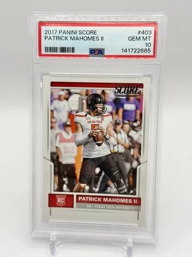 2017 Panini Score Patrick Mahomes Rookie Card #403 RC - Gem Mint - PSA 10