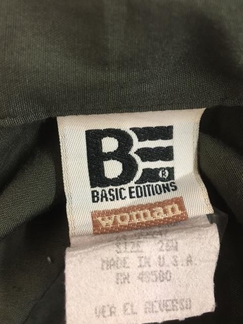 *Basic editions green button down women's short s… - image 4