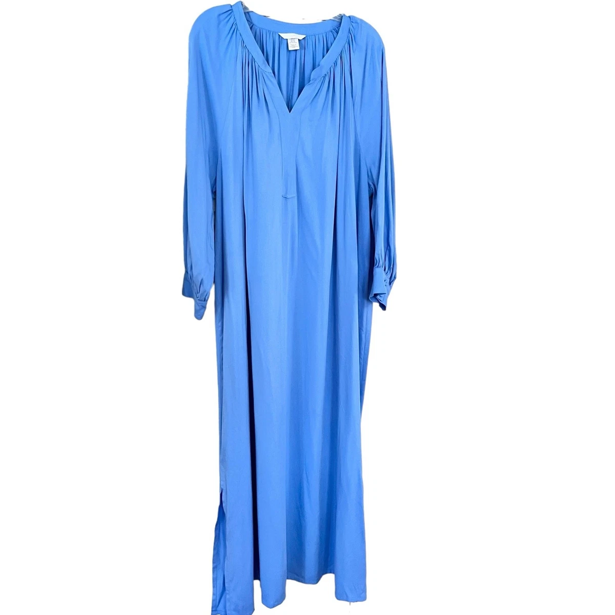 long dresses h and m H&M HM TREND LONG LYOCELL BLEND DRESS Light Beige Yellow Patterned FASHION STYLE