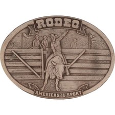 Bull Rider Riding Pro Professional Rodeo Western Cowboy Vintage Belt Buckle