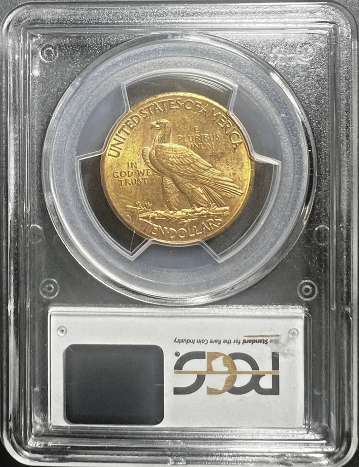 1910-D INDIAN $10 PCGS MS62 ~ Most Beautiful of The Gold Coins! - Image 2 of 4