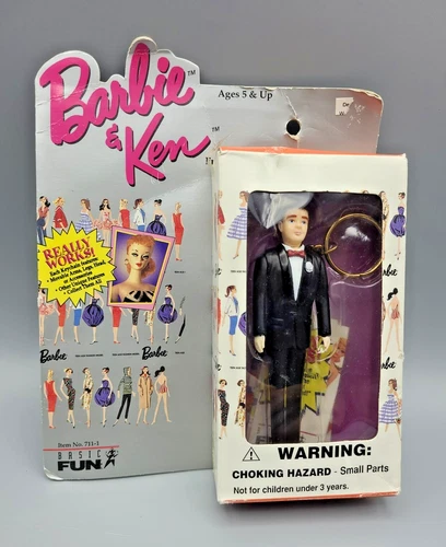 1996 Black Tuxedo Ken Doll Key Chain- Barbie & Ken Collectible- Damaged Package