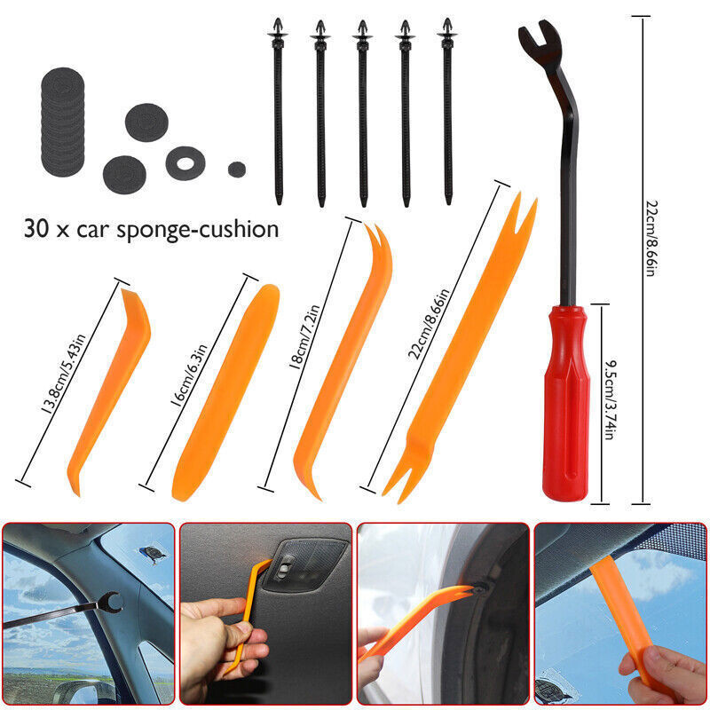 Plastic Rivets Clips Fastener Fender Bumper Push Pin 104Pcs +Free Remover Tool