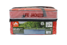 Ozark Trail 4-Pack Adult Type II Life Vest, Includes Storage Bag, Orange