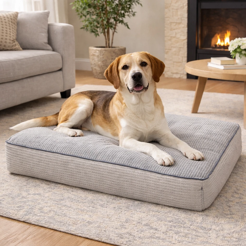 Soft Orthopedic Dog Bed, Elevated 4" Cushion - Machine Washable