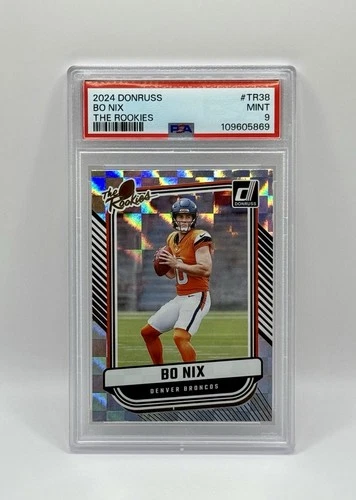 2024 Panini Donruss Football The Rookies Bo Nix PSA 9 MINT