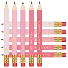 50Pcs - Baby Shower Sharpened Half Pencils with Erasers, Pre-sharpened Pencil...