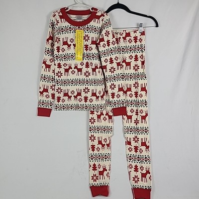 NWT Hanna Andersson Dear Holiday Long John Pajama Set Size 10