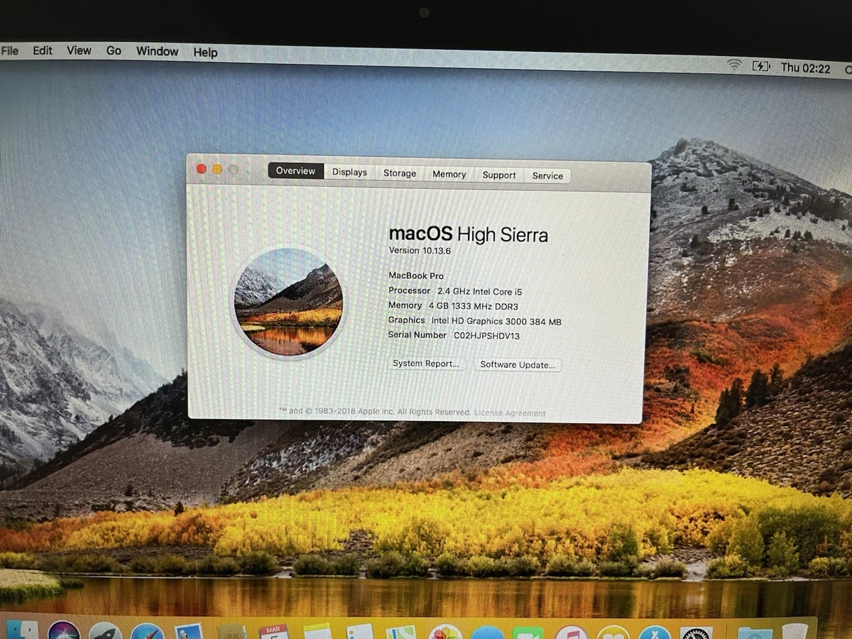 MacBook Pro 15" 2011 – Core I7 2GHz – 4Go RAM – 320Go HDD – Clavier QWERTY – Argent