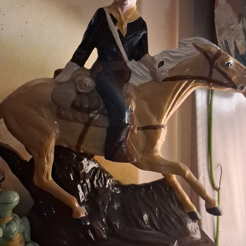 Western Americana Cowboy on Horse Collectible Figurine Statue
