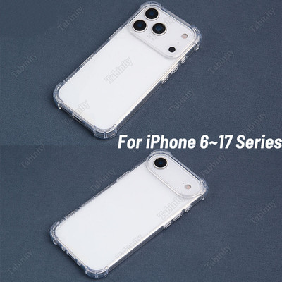 Wholesale Lot Clear Shockproof Phone Case For iPhone Air 17 16 15 14 13 12 11 X