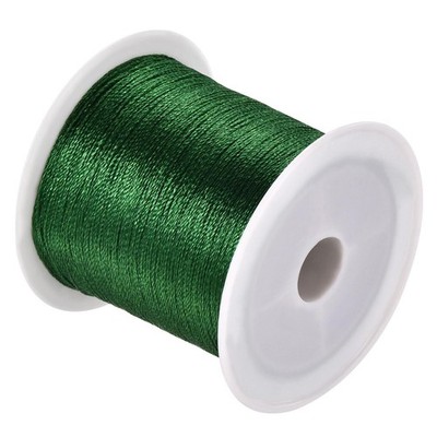 328FT/109Yard 3 Litzen Geflochtenes Perlgarn Draht für DIY Handwerk Smaragdgrün
