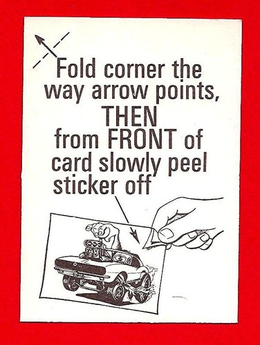 Adesivo Vintage Donruss Odder Odd Rod #19 Strip Roller Card Vecchio Negozio Stock - Foto 2 di 2