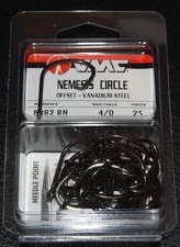 VMC 8382BN-40 Nemesis Saltwater Circle Hooks Size 4/0 Vanadium Steel Pack of 25