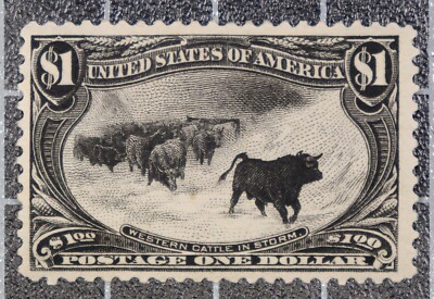Scott 292 - $1.00 Trans-Mississippi - OG MH - Nice Stamp SCV  display picture 1