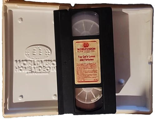 TOP CAT'S LOVES AND FORTUNES VHS Hanna-Barbera SELTEN 1986 Worldvision Klappschale - Bild 5 von 5